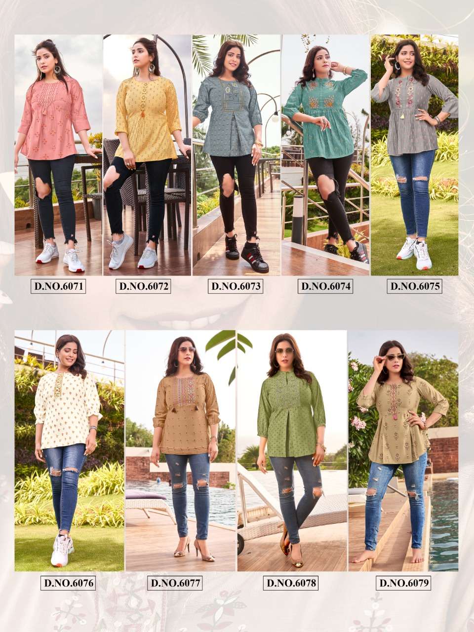 LIPI BY YAMI BRAND PRESENTS PURE ROMAN VISCOSE EXCLUSIVE HAND BLOCK PRINT TOP & TUNICS WITH MACHINE EMBROIDERY WORK-INDEX